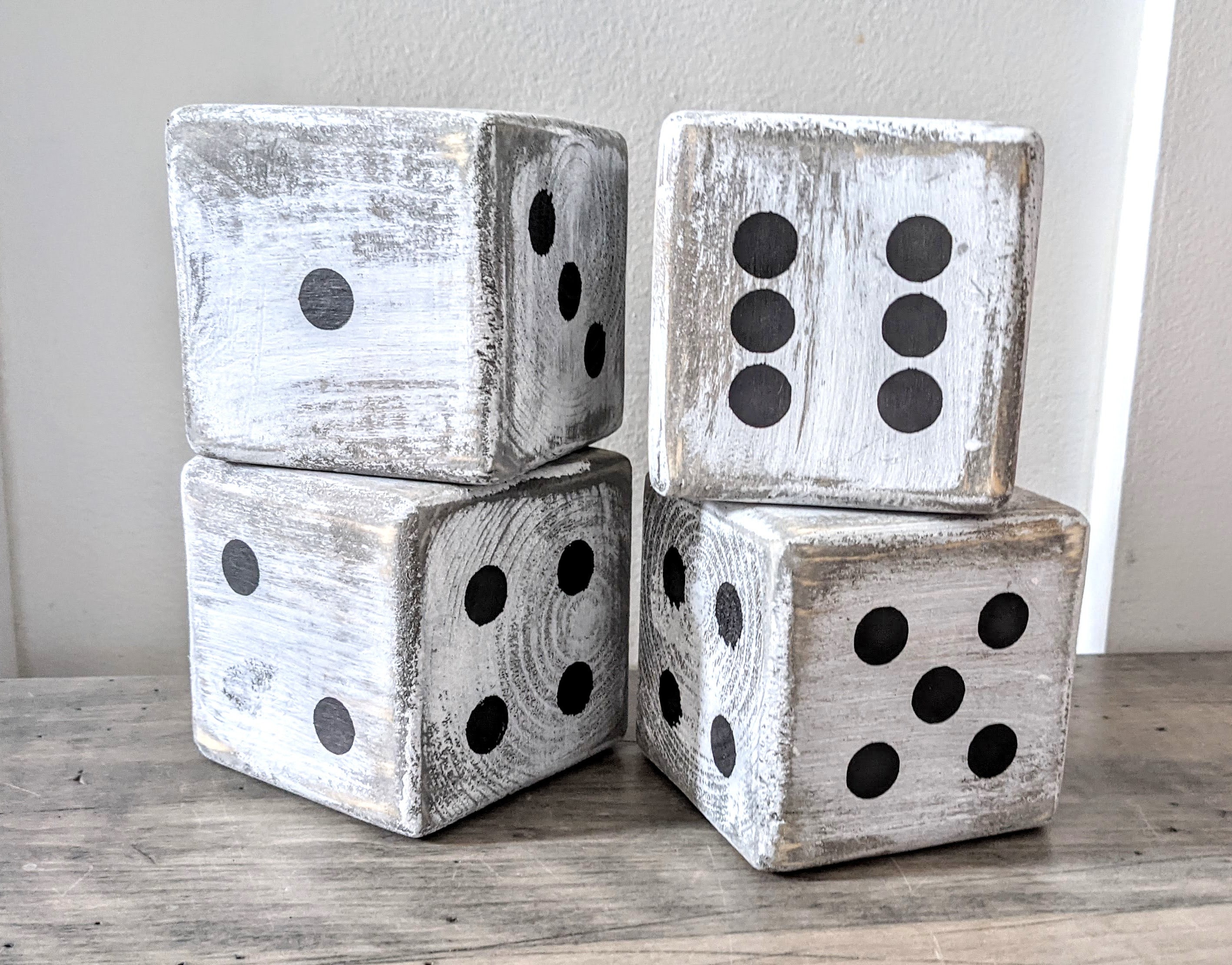 Giant Wooden Dice, Vintage, Flea Market, Lawn Dice