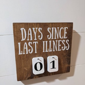 Days Since Last Incident Sign: Custom Solid Wood Number Counter - Etsy