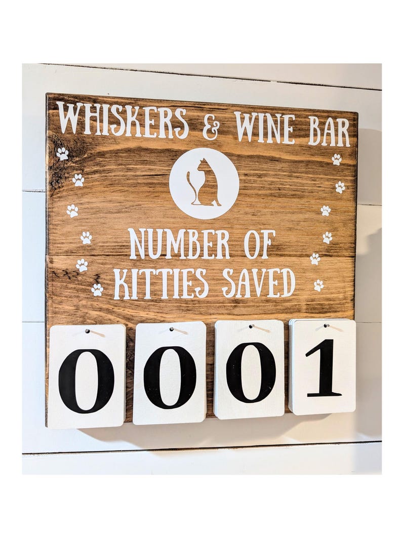 Cartello incidente personalizzato da appendere alla parete, 10" x 12", in legno massello, conto alla rovescia, servizio clienti, episodio, sicurezza, incontro, numero, *PERSONALIZZA immagine 3