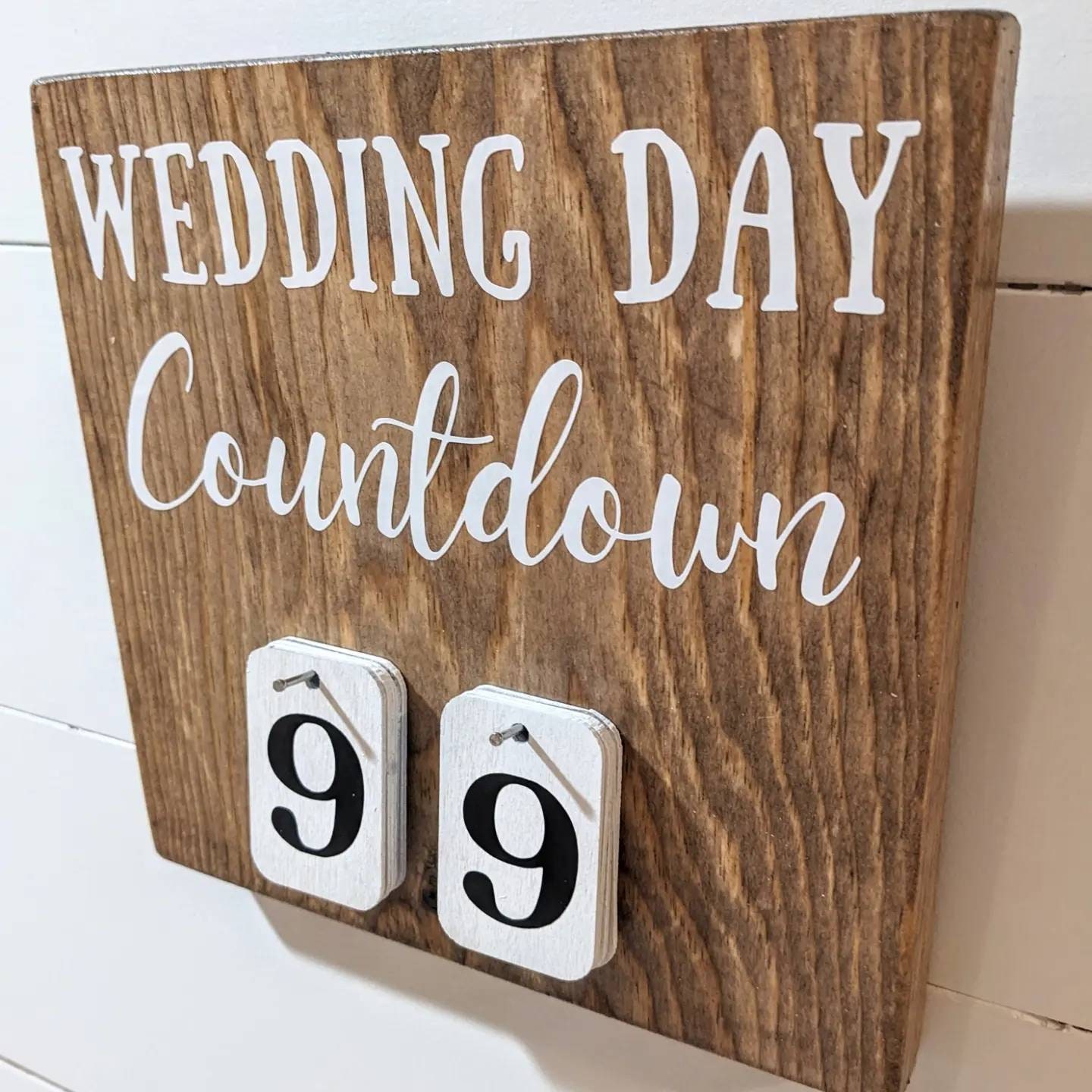 Wedding Sign Countdown Calendar With Chalk Board, Engagement Gifts For Best Friend