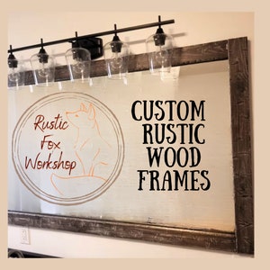 Custom Built Rustic Farmhouse Bathroom Distressed Wood Frame Cut to  Fit your EXISTING mirror, Bathroom Remodel,  Mirror NOT Included