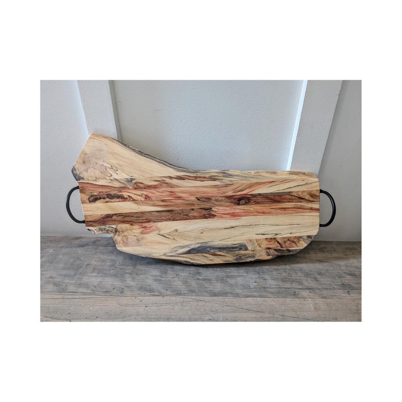 RARE Live Edge Spalted Flaming Red Box Elder Maple Cheese Charcuterie