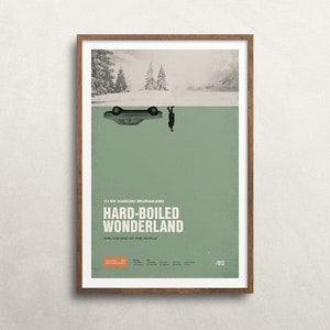 Haruki Murakami's "Hardboiled Wonderland and the End of the World" inspired Art Print – Contemporary Design poster – A gift for book lovers.