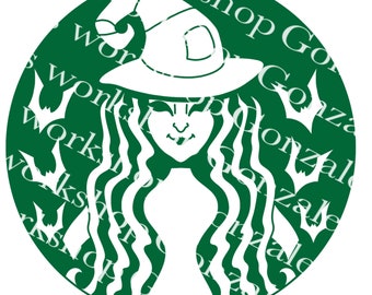 Witchy Starbucks PNG, Digital download, Starbucks Sublimation, Starbucks coffee, Halloween PNG