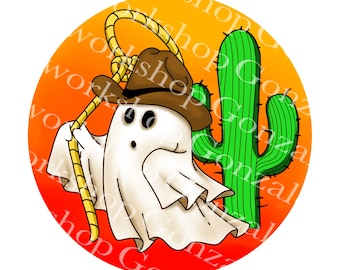 Cowboy Ghost PNG, Western Ghost PNG, Cute ghost, sublimation, Halloween, Digital download