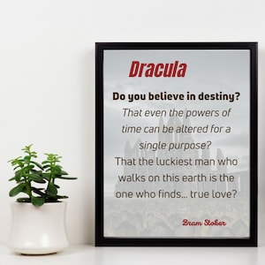 sale | Dracula quote Do you believe in destiny? | Bram Stoker | vampires | PDF & JPG | printable | 4:5 aspect | instant download