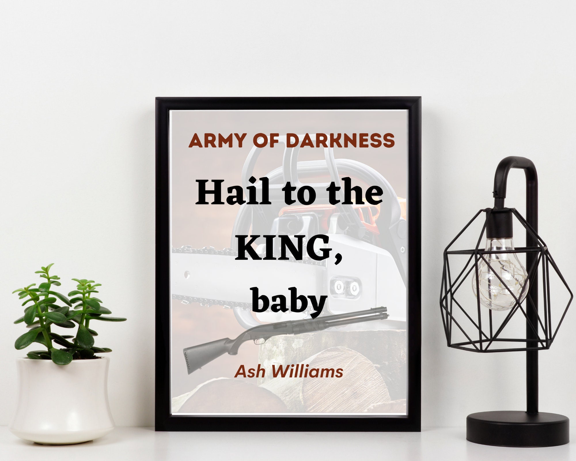 Sale Army of Darkness Hail to the king baby quote movie Etsy España