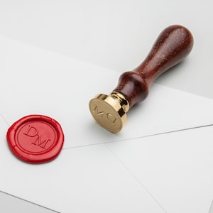 Sello de lacre personalizado / Iniciales personalizadas / 5 elegantes opciones de fuente / Sello de sobre perfecto para bodas, cartas e invitaciones