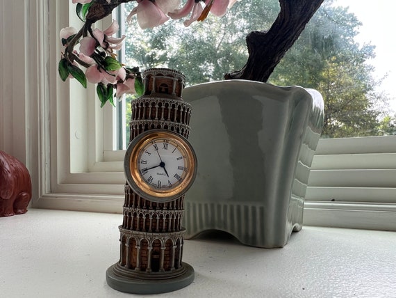 Leaning Tower of Pisa Clock | Italian Quartz Timepiece - Etsy