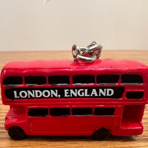 Iconic British Keychains - Red Double Decker Bus | 3D Hand-painted Rubber Keychain | Wonderful Gift and Stocking Stuffer