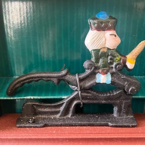 Vintage Cast Iron Soldier Nutcracker - Classic Christmas Decor - In original packaging