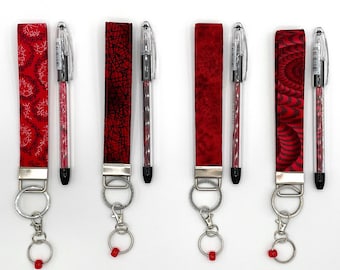 Red Key Fob Wristlet & Matching Pen Sets Make Excellent Last Minute Gifts