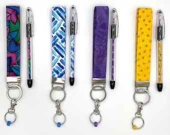 Assorted Key Fob Wristlet & Matching Pen Sets Make Excellent Last Minute Gifts