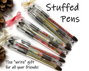 Pens Stuffed With Fabric Make Writing Fun, Christmas Edition