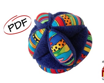 PDF Puzzle Ball Pattern for Baby! Clutch Ball Comes Apart & Goes Back Together Again For Easier Sewing, Easier Washing, and More Fun