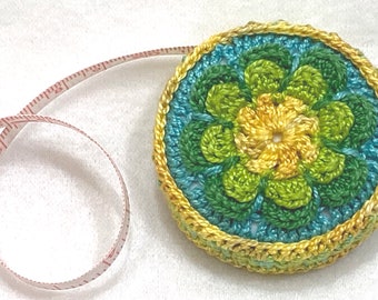 Handmade Crochet Retractable Tape Measure: 60" Sewing Gift