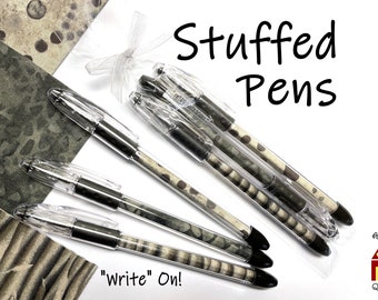 Pens Stuffed With Fabric Make Writing Fun, Gorgeous Grays & Beautiful Beiges Collection