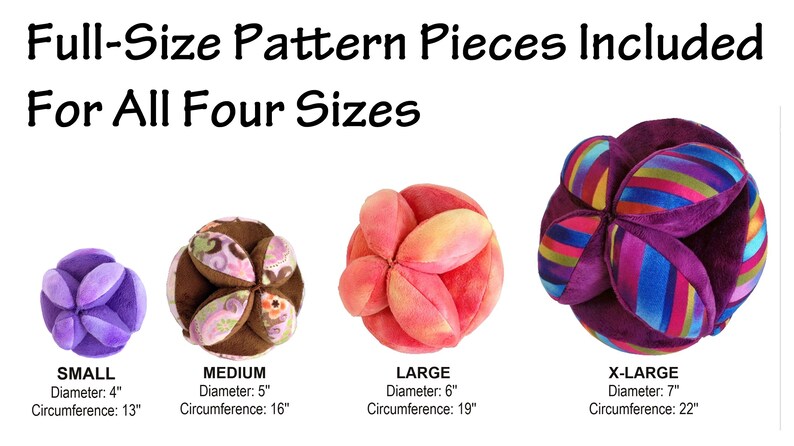 PDF Puzzle Ball Pattern for Baby Clutch Ball Comes Apart & Goes Back Together Again For Easier Sewing, Easier Washing, and More Fun image 3