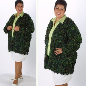 Batik Fabric Jacket Pattern With Rag Fur Fringe, Size XXS to XXXL Tissue Pattern and 8-Page Illustrated Instruction Booklet image 4