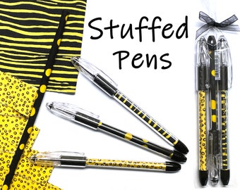 Pens Stuffed With Fabric Make Writing Fun, Goldfinch Collection