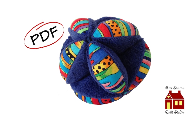 PDF Puzzle Ball Pattern for Baby Clutch Ball Comes Apart & Goes Back Together Again For Easier Sewing, Easier Washing, and More Fun image 1