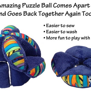 PDF Puzzle Ball Pattern for Baby Clutch Ball Comes Apart & Goes Back Together Again For Easier Sewing, Easier Washing, and More Fun image 2