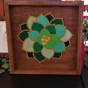 Rustic Wooden Succulent Mosaic
