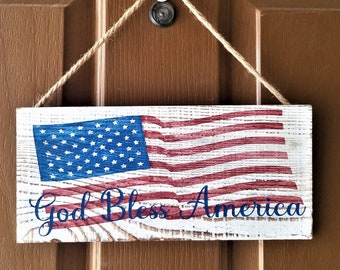 God Bless America - Rustic Sign