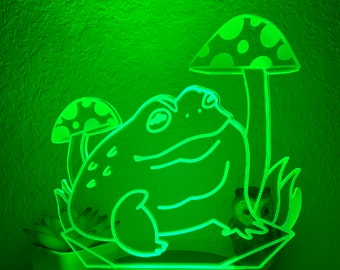 Handmade Children/'s Night Light Frog Pond