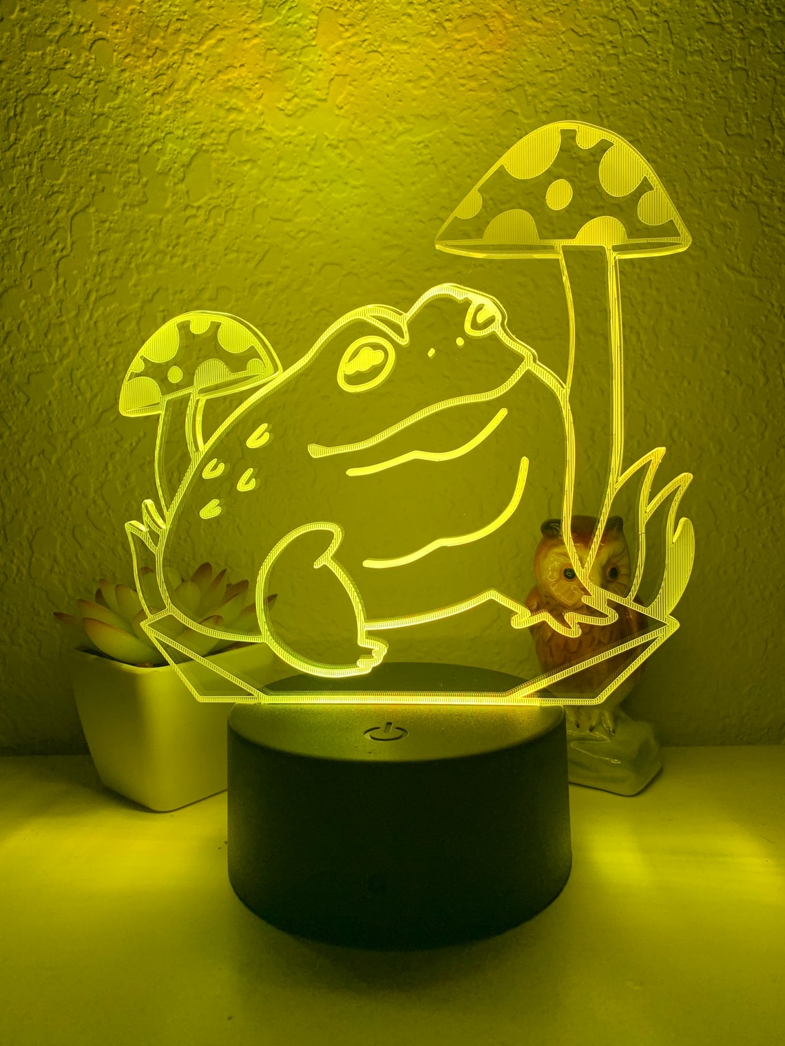 Frog Mushroom Cute Aesthetic Art LED Night Light Lamp for Baby | Etsy