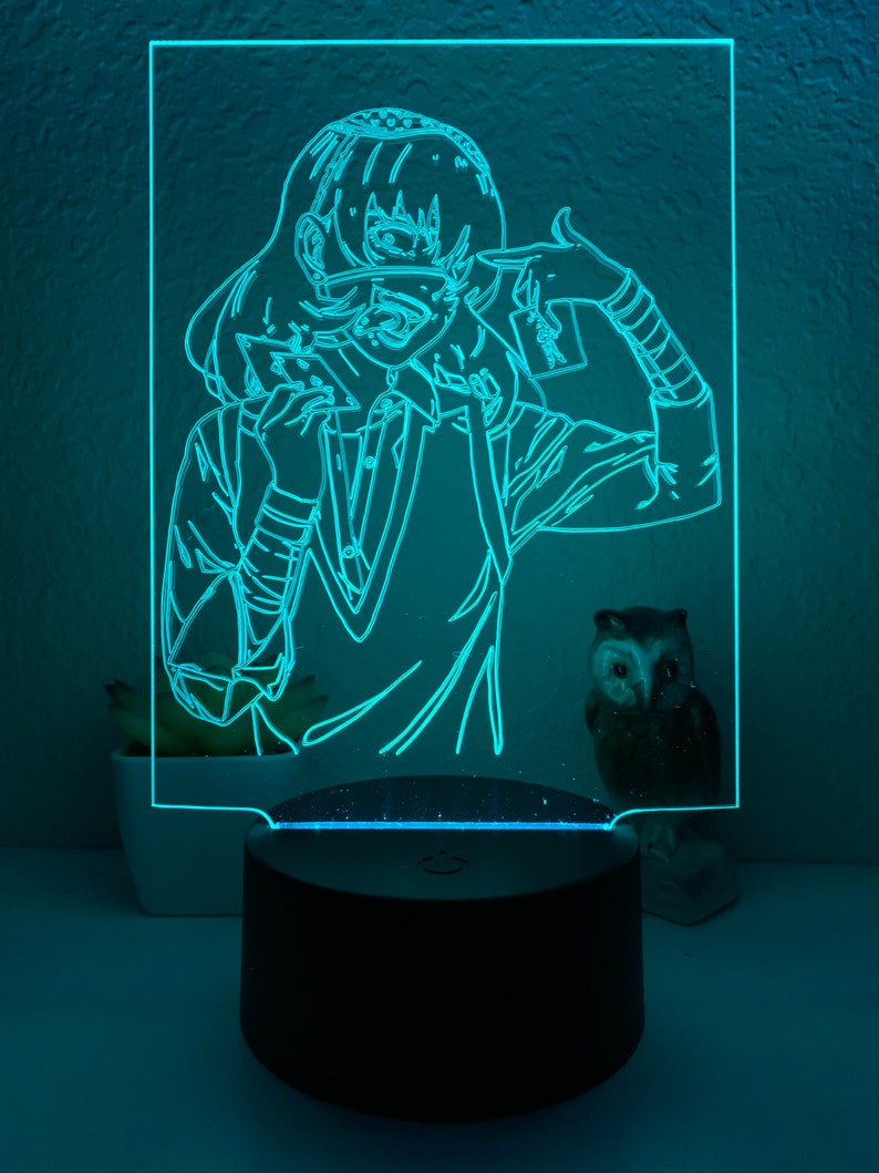 Midari Ikishima Kakegurui Anime Night Light Lamp Bedroom LED for Teens Adults Bedroom Living Room 16 COLORS REMOTE