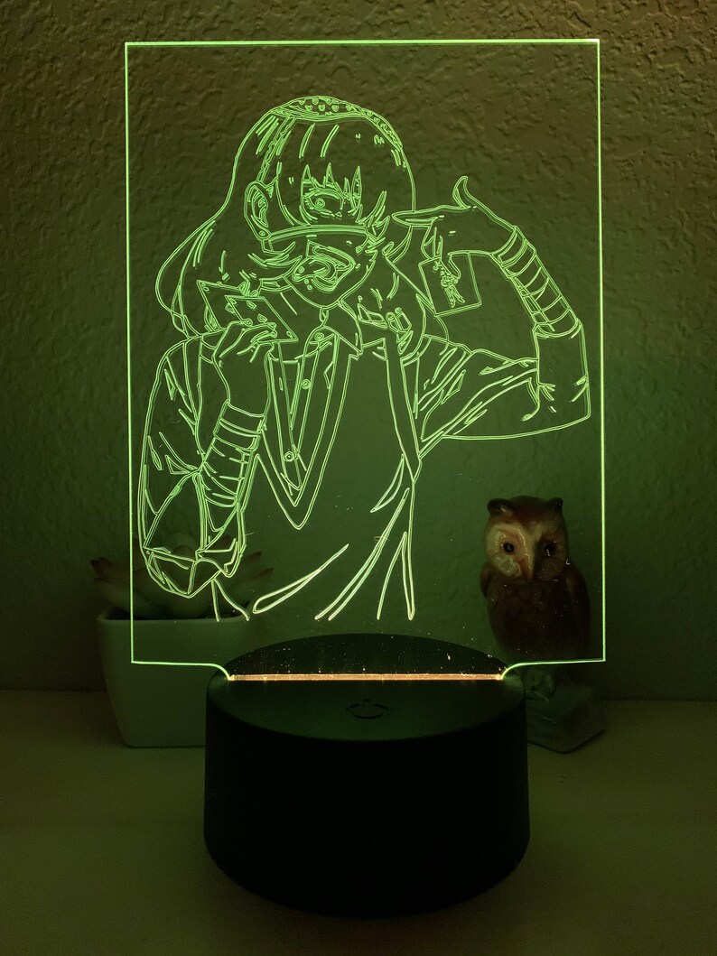 Midari Ikishima Kakegurui Anime Night Light Lamp Bedroom LED for Teens Adults Bedroom Living Room 16 COLORS REMOTE
