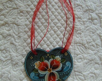 Collier Telemark Rose peint par Jan. « Rosemaling by Jan »