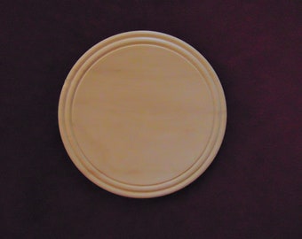 14-inch hand turned basswood double beaded scoop plate