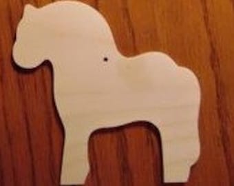 UNFINISHED Os Fjord Horse Ornament