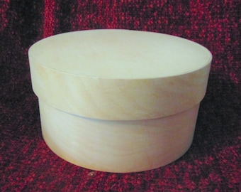 9-inch round bentwood box.