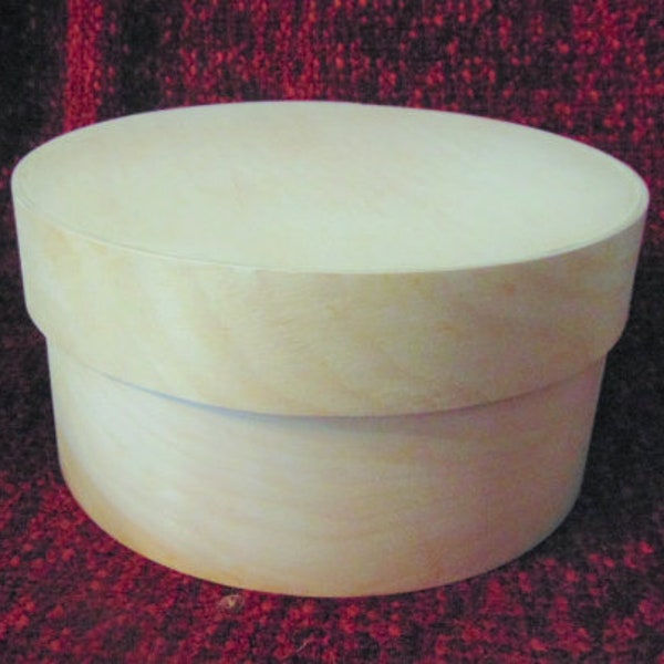 9-inch round bentwood box.