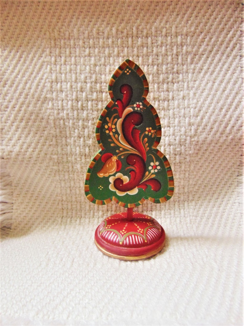 DESIGN PACKET, Norwegian Rosemaling, Mini Christmas Tree image 1