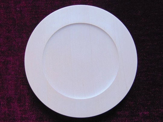 6 Inch Rim Plate Hand Turned 6-inch Flat Rimmed Plate, Basswood. - Etsy