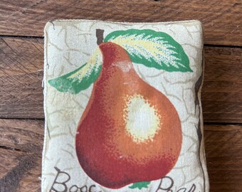 Fabric pear magnet