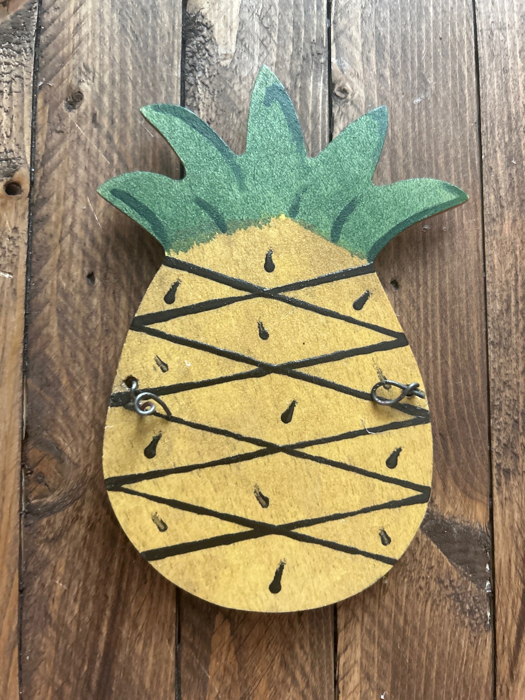 Vintage Wooden Pineapple Etsy