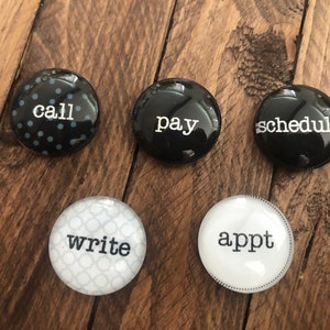 Set of 5 schedule reminder magnet