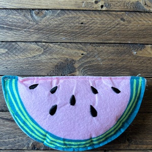Fabric slice of watermelon magnet
