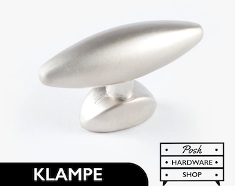 Klampe // Boutons ovales argentés - Quincaillerie pour armoires, meubles, cuisines, salles de bains