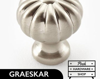 Graeskar // Tiradores de calabaza plateados - Herrajes para armarios, muebles, cocinas y baños