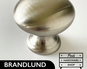 Perillas redondas plateadas cepilladas mate Brandlund - Herrajes para gabinetes, muebles, cocinas y baños - Envío rápido desde Canadá