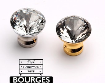 Bourges Crystal Cabinet Knobs - Hardware for Cabinets and Furniture