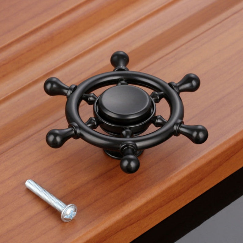 Seaford // Rotating Boat Steering Wheel Knobs Nautical Ship Etsy