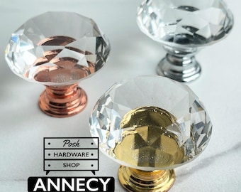 Annecy Cabinet Knobs Crystal Glass - Hardware for Furniture