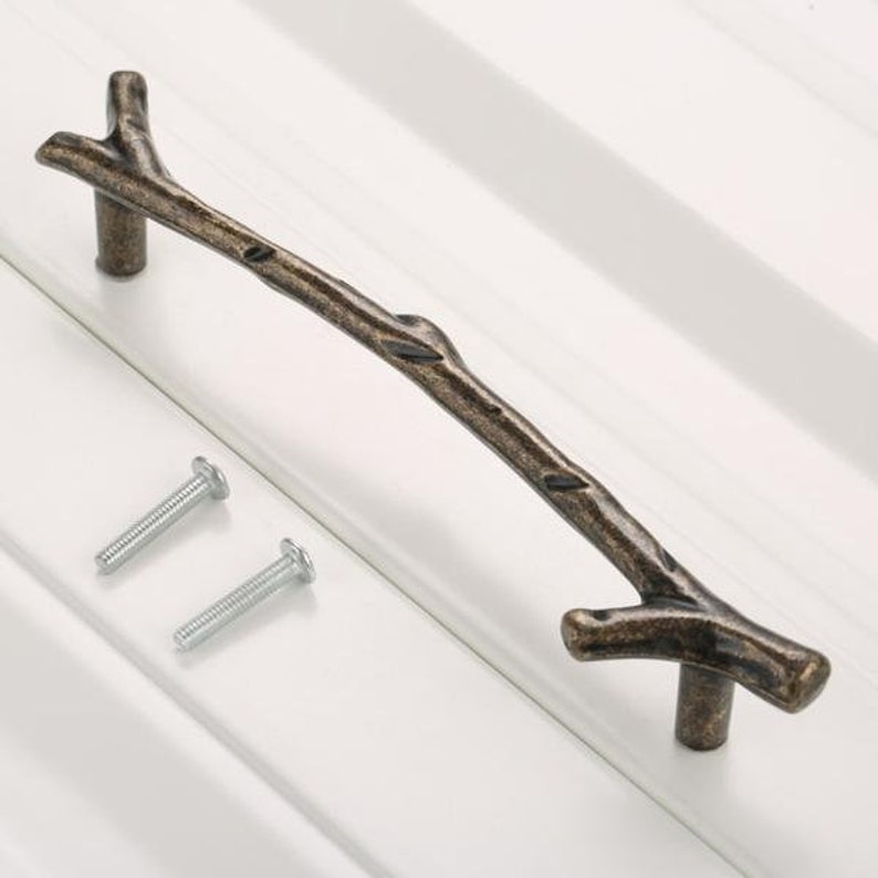 Verwood // Antique Bronze Tree Branch Handle Pulls Hardware Etsy